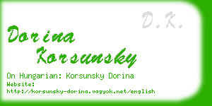 dorina korsunsky business card